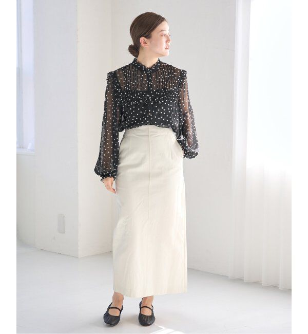 IENA「《追加》楊柳フリルピンタックブラウス」|シャツ・ブラウス|