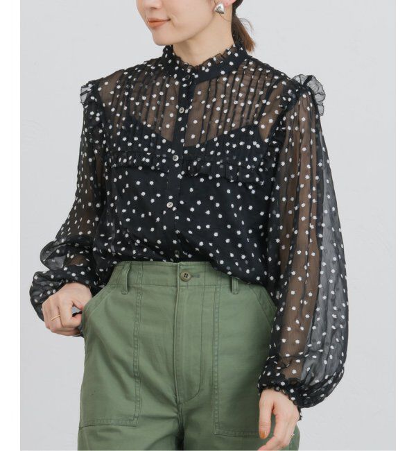 IENA「《追加》楊柳フリルピンタックブラウス」|シャツ・ブラウス|