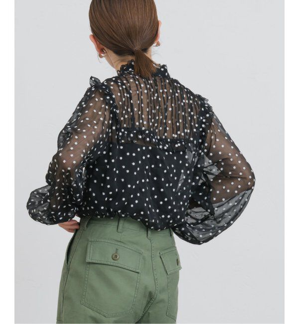 IENA「《追加》楊柳フリルピンタックブラウス」|シャツ・ブラウス|