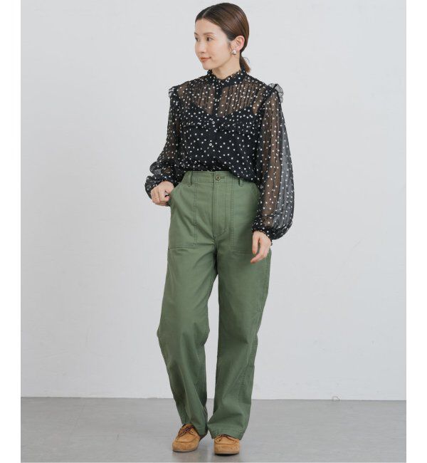 IENA「《追加》楊柳フリルピンタックブラウス」|シャツ・ブラウス|