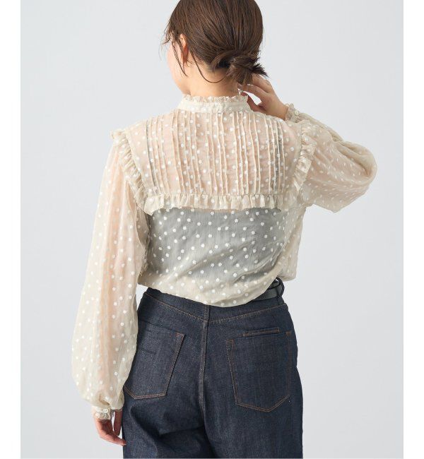 IENA「《追加》楊柳フリルピンタックブラウス」|シャツ・ブラウス|