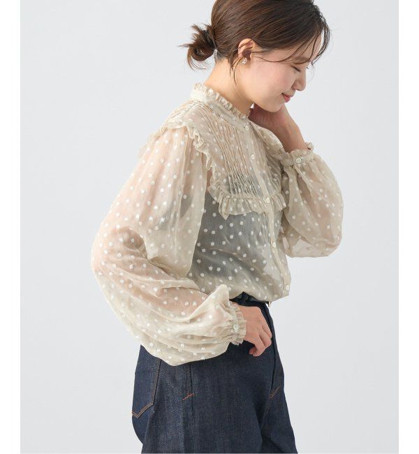 IENA「《追加》楊柳フリルピンタックブラウス」|シャツ・ブラウス|