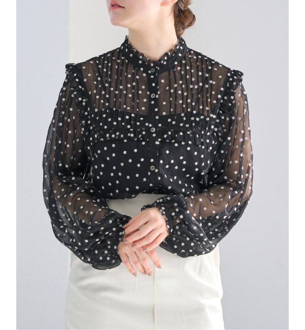 IENA「《追加》楊柳フリルピンタックブラウス」|シャツ・ブラウス|