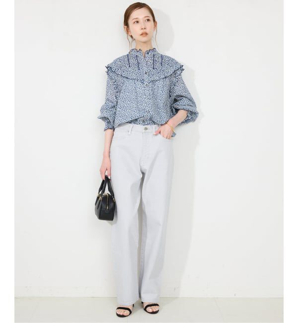 SLOBE IENA「《WEB限定》フリルピンタックブラウス」|シャツ・ブラウス|