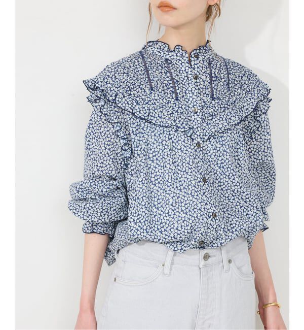 SLOBE IENA「《WEB限定》フリルピンタックブラウス」|シャツ・ブラウス|