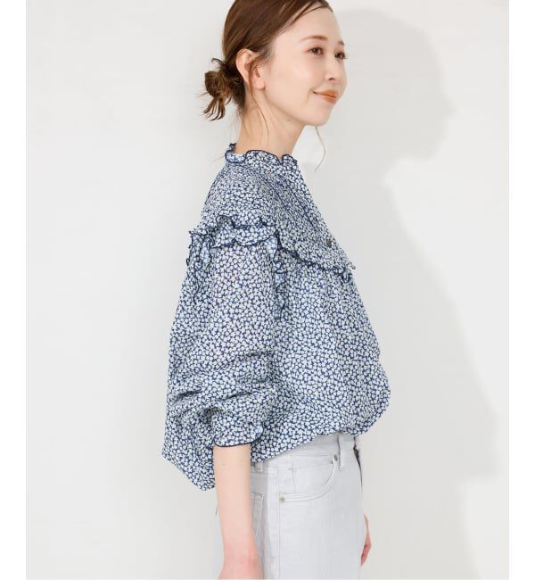 SLOBE IENA「《WEB限定》フリルピンタックブラウス」|シャツ・ブラウス|