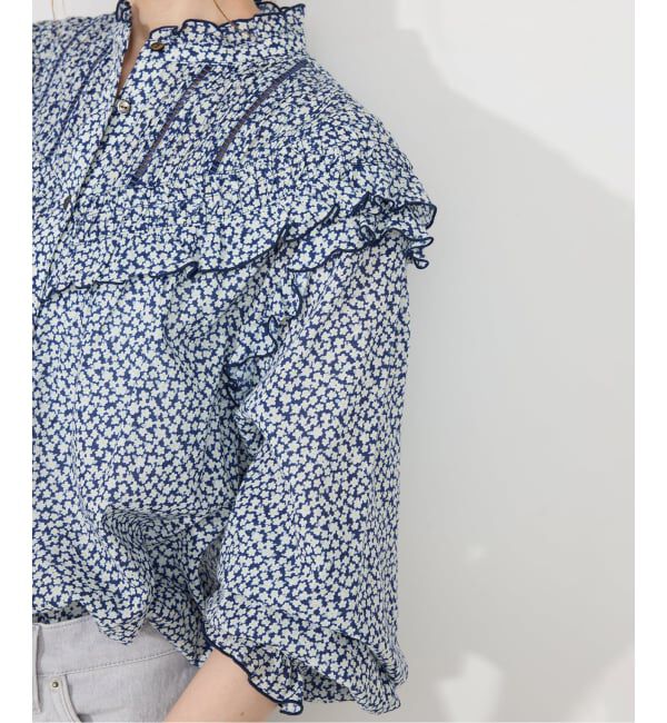 SLOBE IENA「《WEB限定》フリルピンタックブラウス」|シャツ・ブラウス|