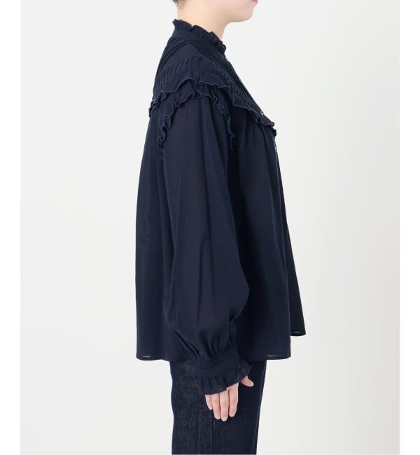 SLOBE IENA「《WEB限定》フリルピンタックブラウス」|シャツ・ブラウス|