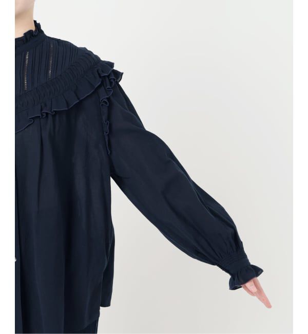 SLOBE IENA「《WEB限定》フリルピンタックブラウス」|シャツ・ブラウス|