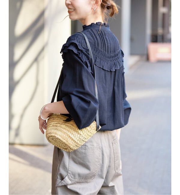 SLOBE IENA「《WEB限定》フリルピンタックブラウス」|シャツ・ブラウス|