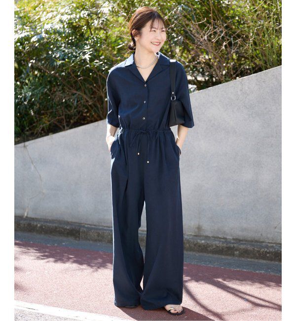 SLOBE IENA「《WEB限定/追加2》ハーフスリーブオールインワン」|オールインワン|