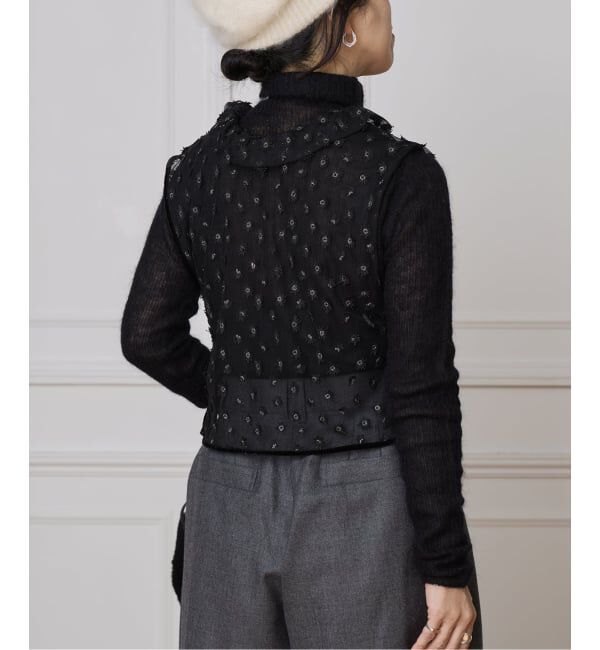 IENA LA BOUCLE「IENA LA BOUCLE フラワーモチーフチュールベスト」|シャツ・ブラウス|