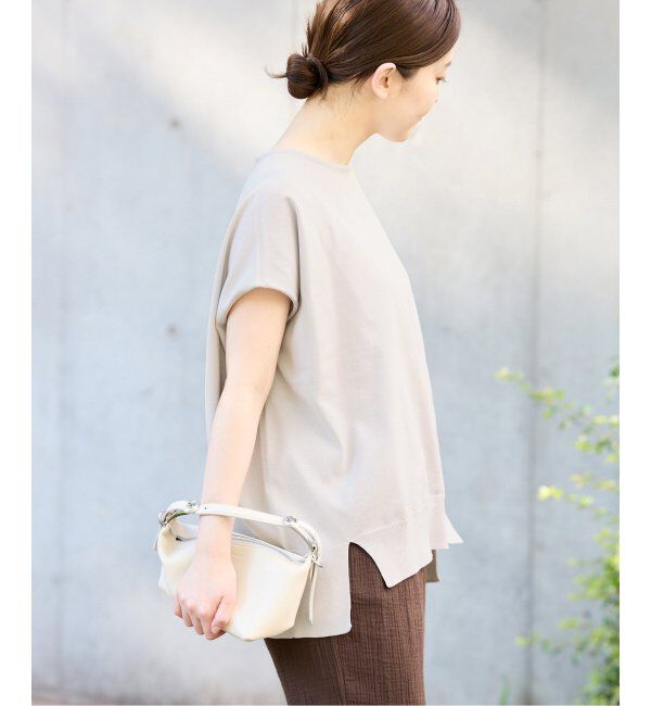 IENA「《追加6》 コットンストレッチ NEOワイドクループルオーバー」|ニット・セーター|