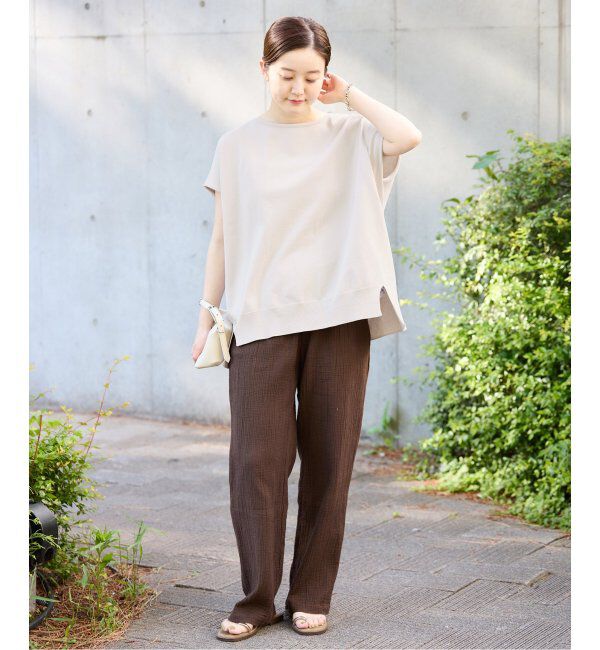 IENA「《追加6》 コットンストレッチ NEOワイドクループルオーバー」|ニット・セーター|