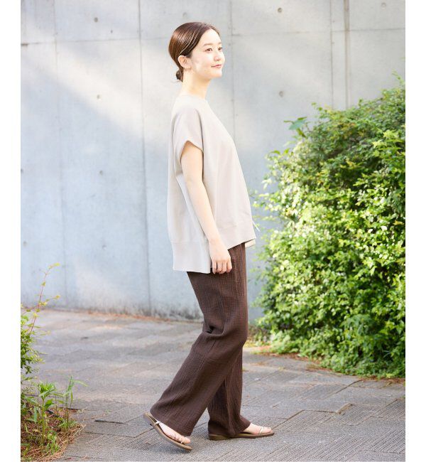 IENA「《追加6》 コットンストレッチ NEOワイドクループルオーバー」|ニット・セーター|