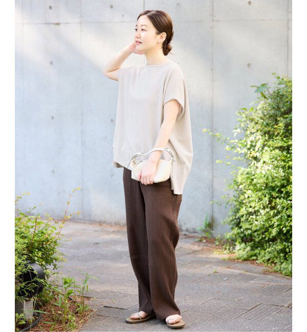 IENA「《追加6》 コットンストレッチ NEOワイドクループルオーバー」|ニット・セーター|