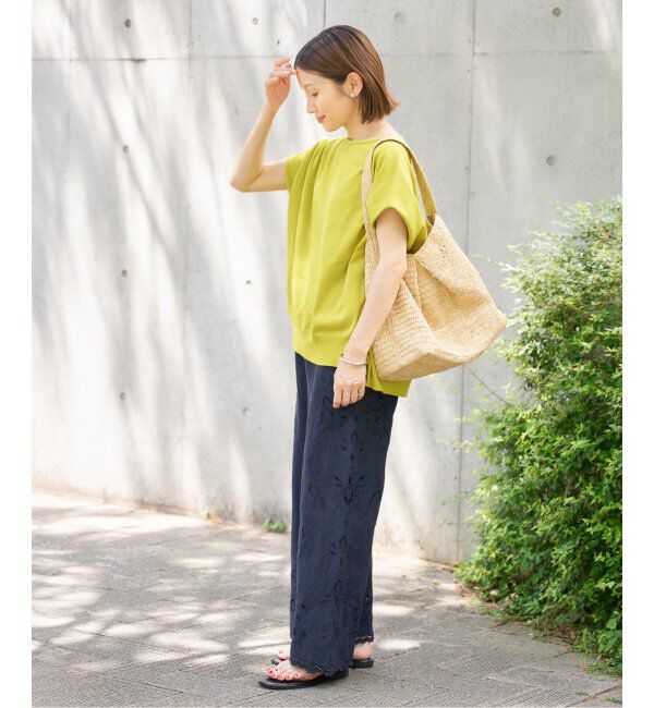 IENA「《追加6》 コットンストレッチ NEOワイドクループルオーバー」|ニット・セーター|