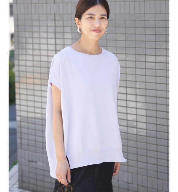 IENA「《追加6》 コットンストレッチ NEOワイドクループルオーバー」|ニット・セーター|