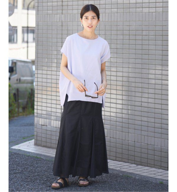 IENA「《追加6》 コットンストレッチ NEOワイドクループルオーバー」|ニット・セーター|