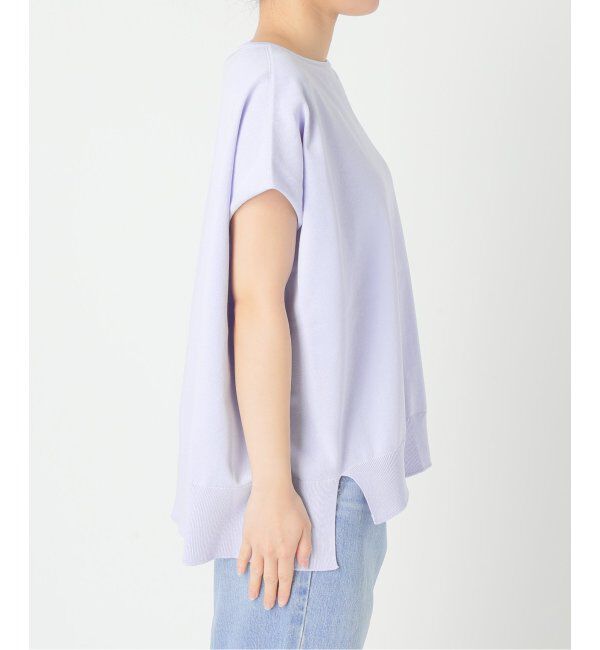 IENA「《追加6》 コットンストレッチ NEOワイドクループルオーバー」|ニット・セーター|