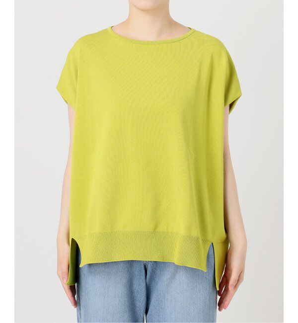 IENA「《追加6》 コットンストレッチ NEOワイドクループルオーバー」|ニット・セーター|