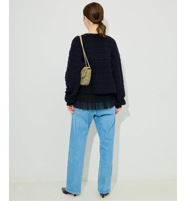 SLOBE IENA レディースニットジャケット　ネイビー スローブ イエナ SLOBE IENA 《予約》ニットジャケット （ネイビー