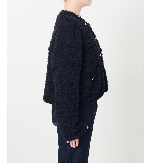SLOBE IENA レディースニットジャケット　ネイビー スローブ イエナ SLOBE IENA ニットジャケット （ネイビー
