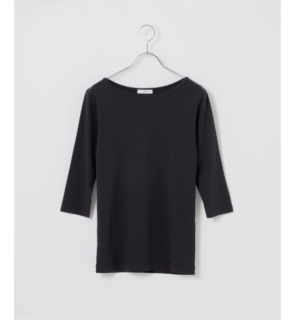 IENA「《追加》ATON/エイトン 別注 SUVIN FRAISE ボートネック Tシャツ」|Tシャツ・カットソー|