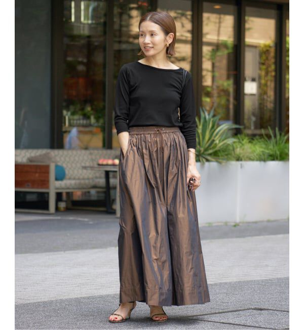 IENA「《追加》ATON/エイトン 別注 SUVIN FRAISE ボートネック Tシャツ」|Tシャツ・カットソー|