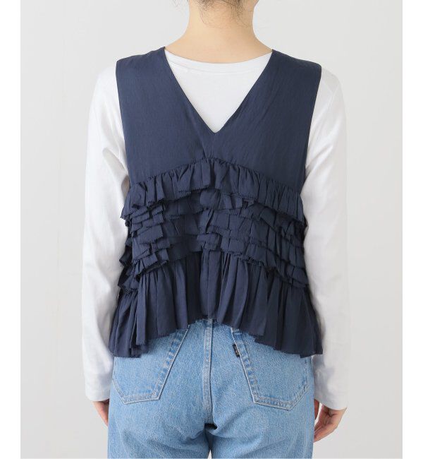 SLOBE IENA「2WAY フリルノースリーブブラウス」|シャツ・ブラウス|