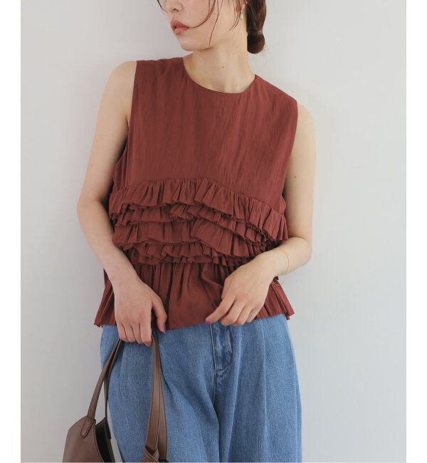 SLOBE IENA「2WAY フリルノースリーブブラウス」|シャツ・ブラウス|