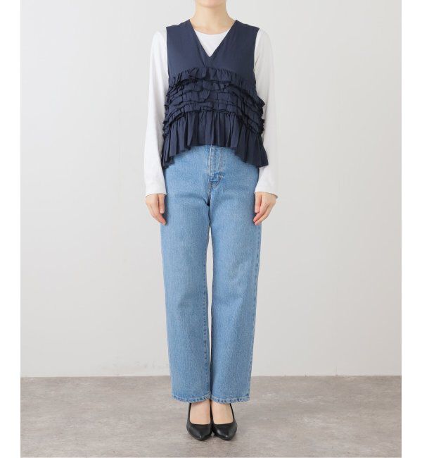 SLOBE IENA「2WAY フリルノースリーブブラウス」|シャツ・ブラウス|