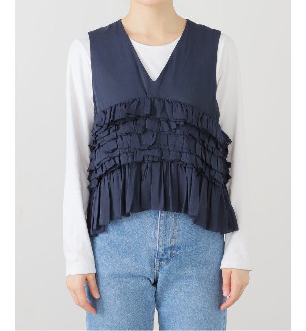 SLOBE IENA「2WAY フリルノースリーブブラウス」|シャツ・ブラウス|