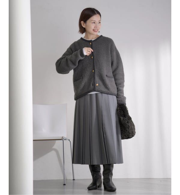 IENA「ボアニットカーディガン」|カーディガン|