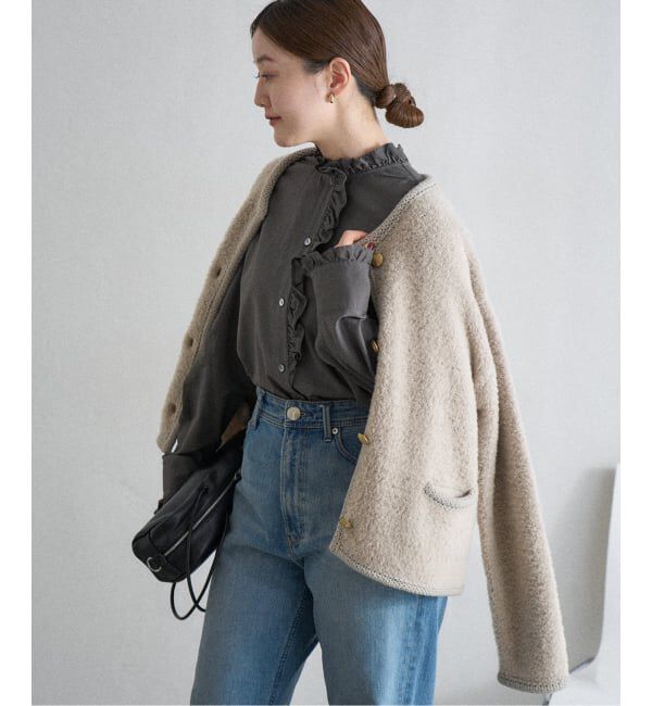 IENA「ボアニットカーディガン」|カーディガン|