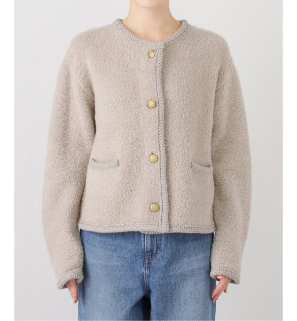 IENA「ボアニットカーディガン」|カーディガン|