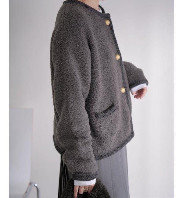 IENA「ボアニットカーディガン」|カーディガン|