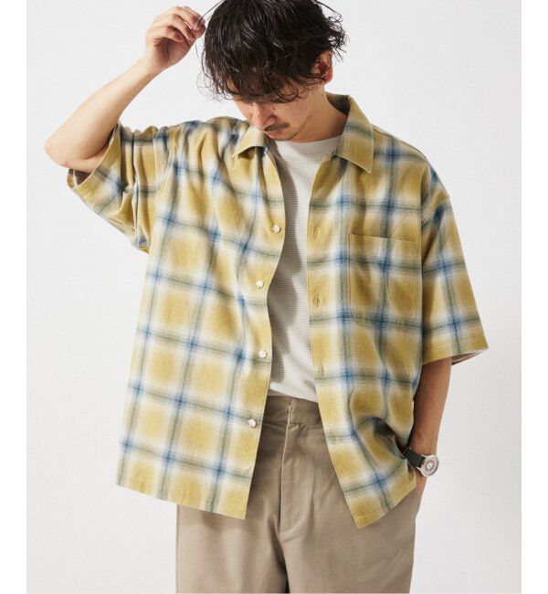 JOURNAL STANDARD relume「T/C ガーゼ オンブレチェック 半袖シャツ」|シャツ・ブラウス|