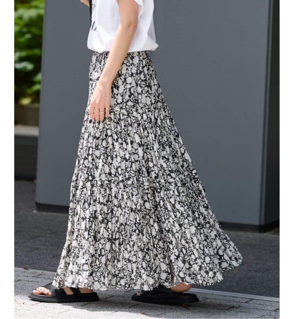 JOURNAL STANDARD relume「《WEB限定追加2》コットンボイルクリンクルティアードスカート（柄）」|スカート|