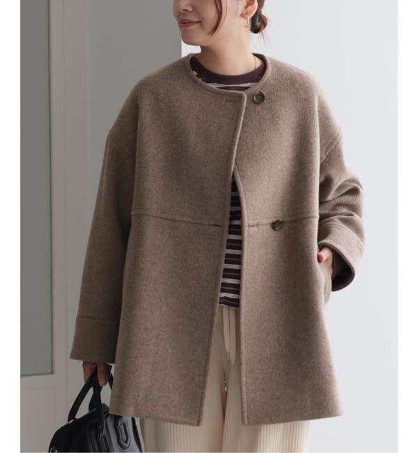 【美品】JOURNAL STANDARD スーパー140ビーバーノーカラーコート JOURNAL STANDARD｜《追加》スーパー140ビーバーノーカラーコート