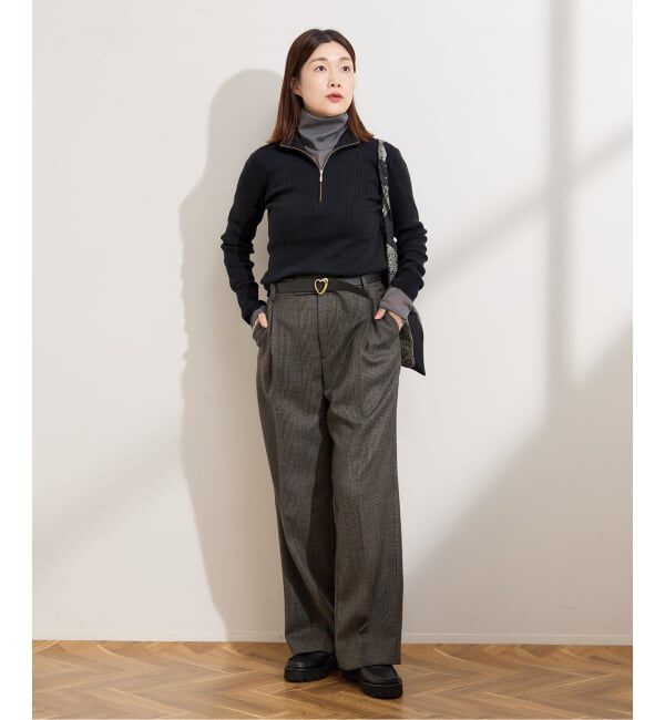 journal standard L'essage「ハイゲージリブZIPプルオーバー」|ニット・セーター|