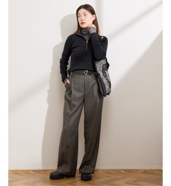 journal standard L'essage「ハイゲージリブZIPプルオーバー」|ニット・セーター|