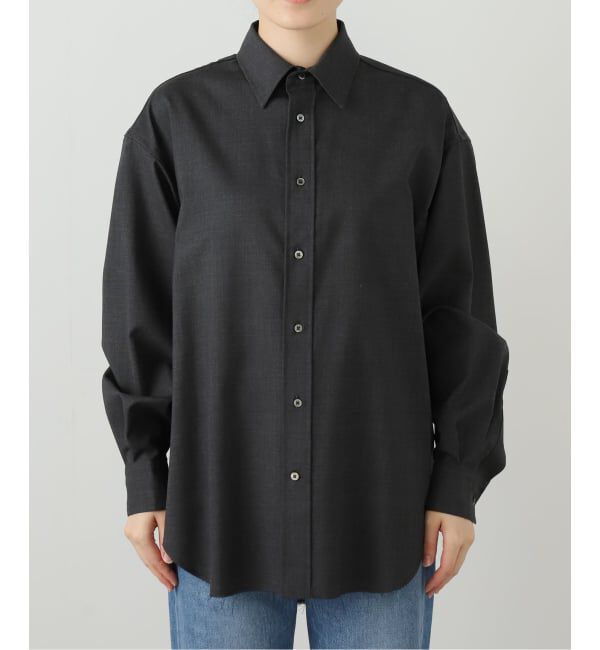 journal standard L'essage「【JANE SMITH】 WASHABLE WOOL TROPICAL R SHIR：シャツ」|シャツ・ブラウス|グレー