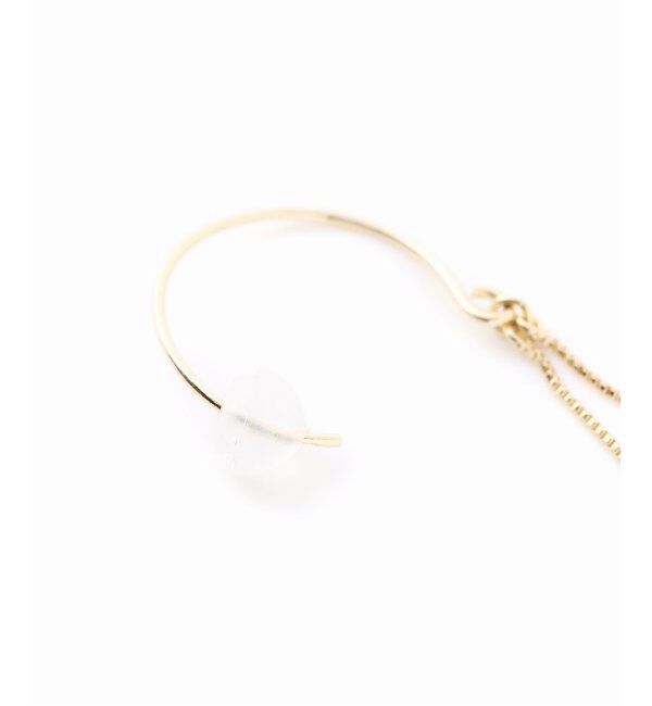 Lilas by Spick&Span「グラデーションパールカーブモチーフピアス K10（両耳）」|ピアス|