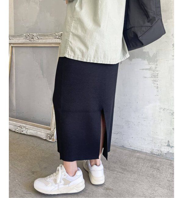 Spick and Span「《WEB限定追加》ラメリブニットタイトスカート」|スカート|