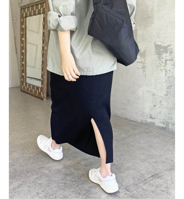 Spick and Span「《WEB限定追加》ラメリブニットタイトスカート」|スカート|