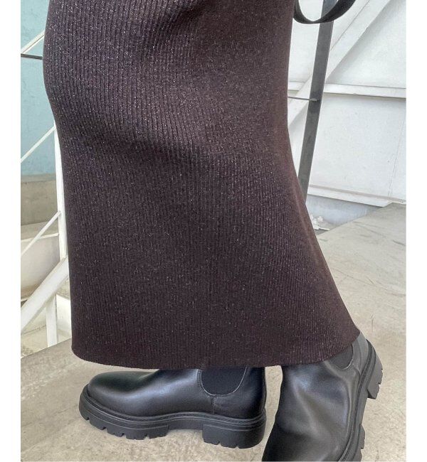 Spick and Span「《WEB限定追加》ラメリブニットタイトスカート」|スカート|