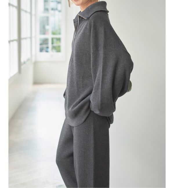 Spick and Span「ミラノリブハーフジッププルオーバー」|ニット・セーター|