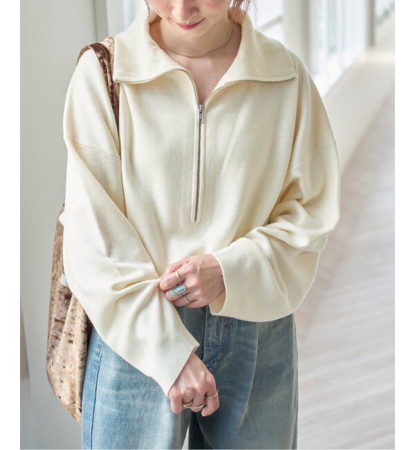 Spick and Span「ミラノリブハーフジッププルオーバー」|ニット・セーター|