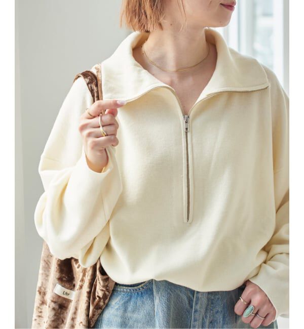 Spick and Span「ミラノリブハーフジッププルオーバー」|ニット・セーター|